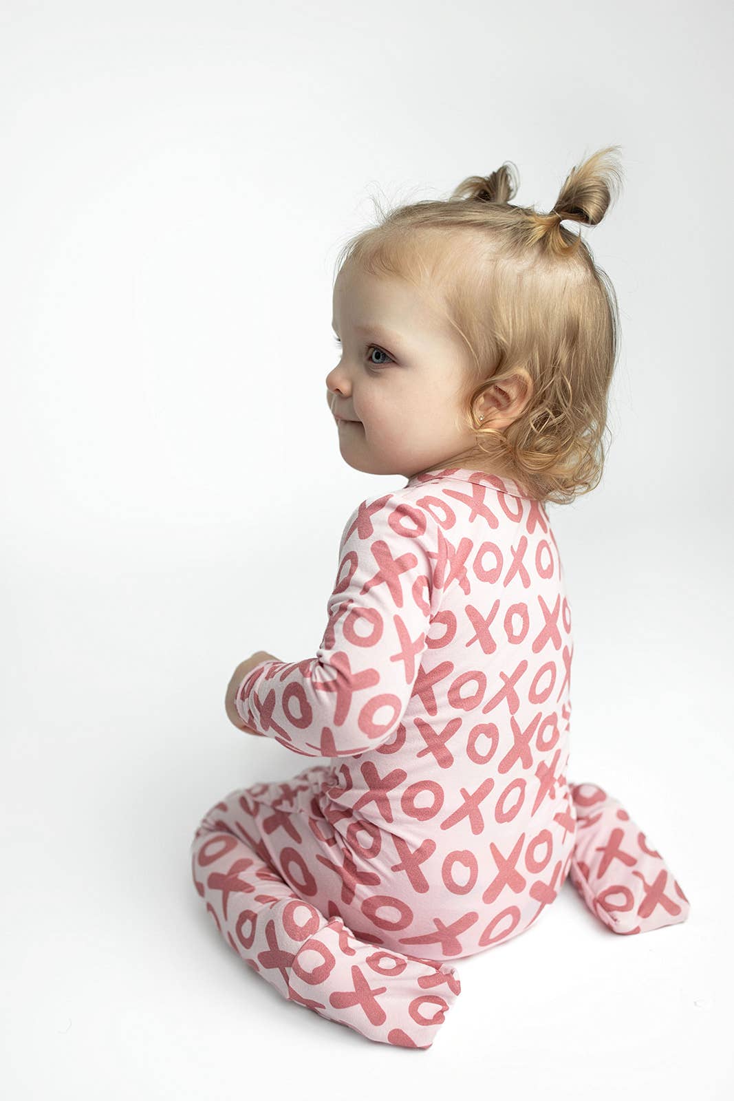 Valentine's Day XOXO Bamboo Newborn Zipper Pajamas Sleepers