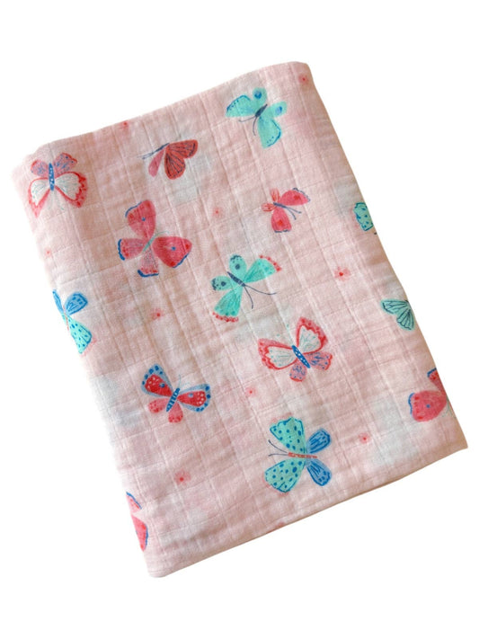 Whimsical Butterflies / Muslin Swaddle