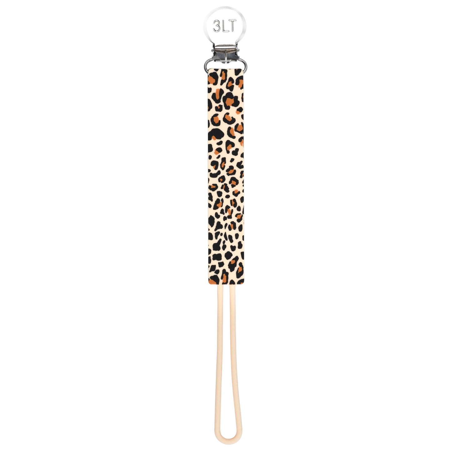 Leopard All Silicone Modern Pacifier Clip