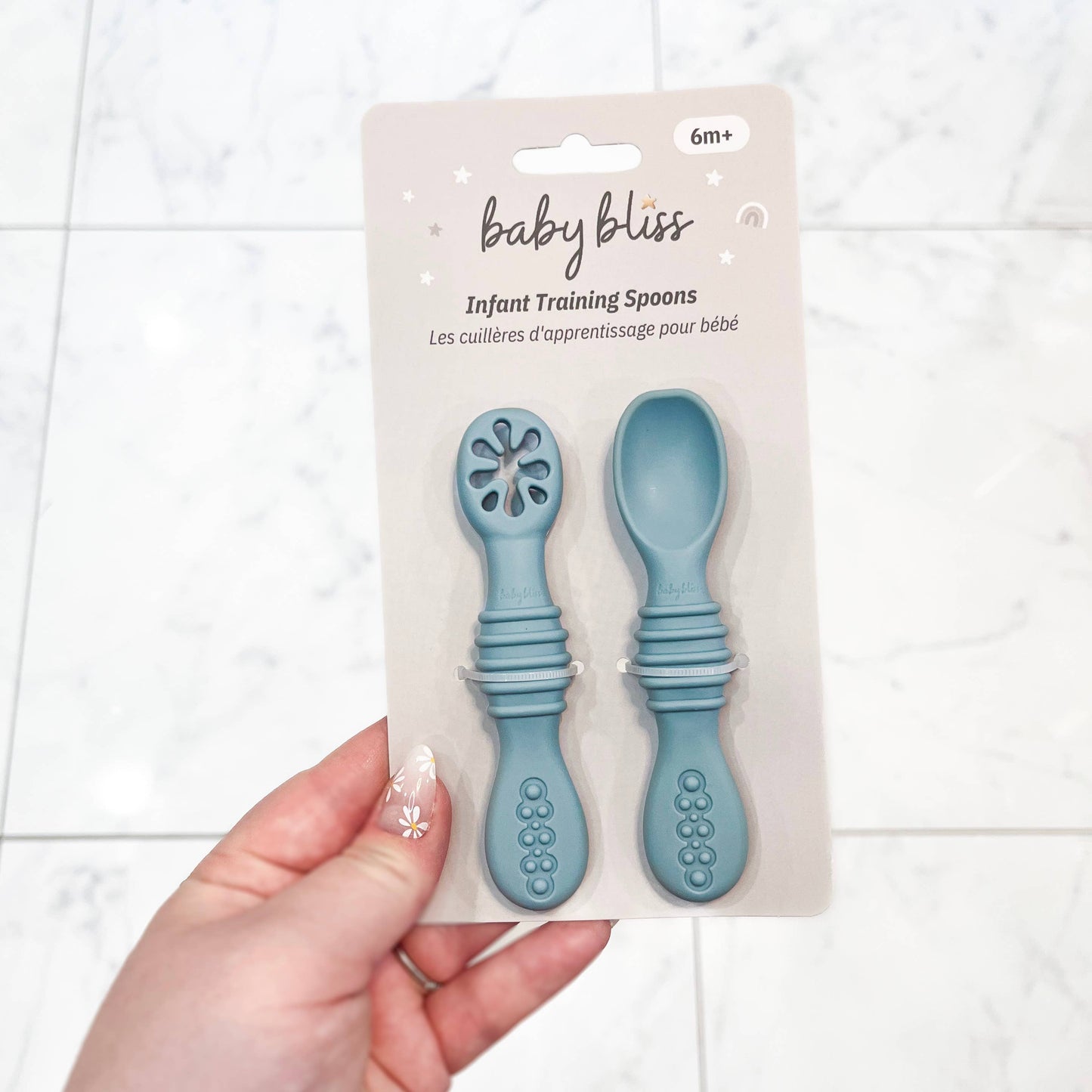Infant Training Spoons for Self Feeding - Dusty Teal