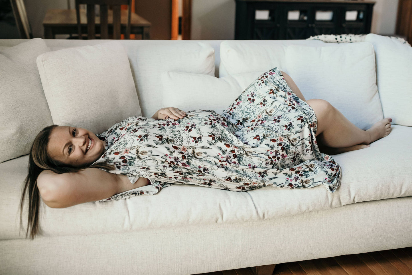 Floral Mommy Labor and Delivery/ Nursing Gown