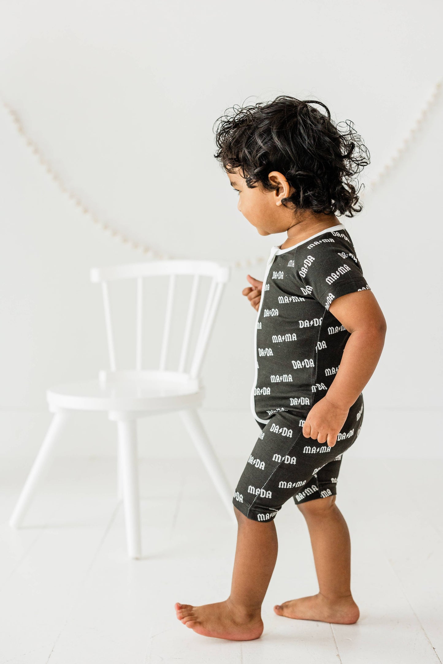 Summer Boys Shortie Romper - Lightning Bolts