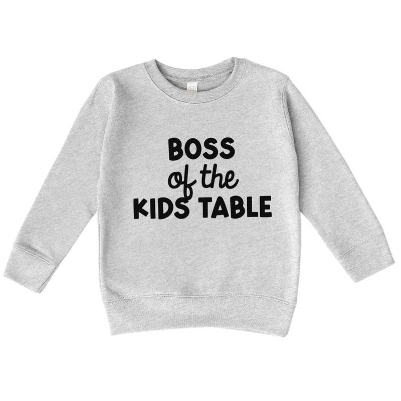 Funny Thanksgiving Sweatshirt, Boss of the Kids Table