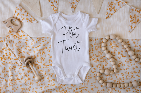 Plot Twist Pregnancy Announcement Onesie