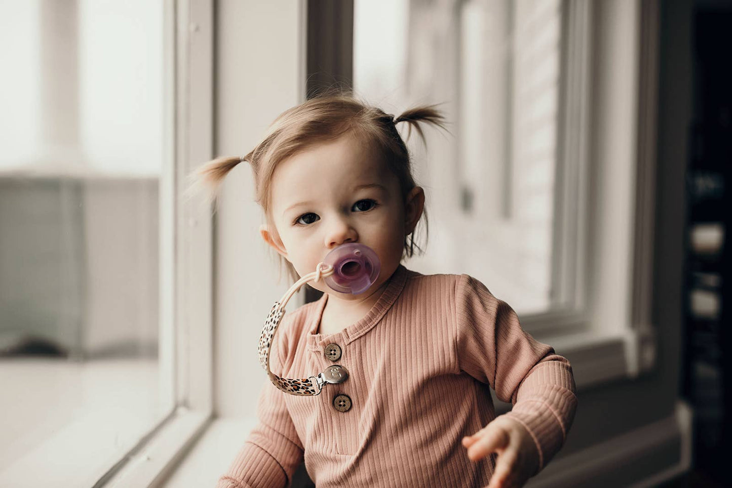 Leopard All Silicone Modern Pacifier Clip