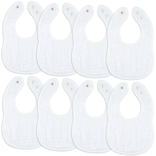 Muslin Cotton Baby Bibs Adjustable Size by Comfy Cubs
