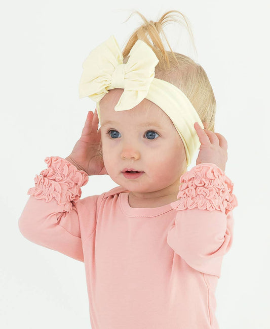 Girls Ivory Big Bow Headband