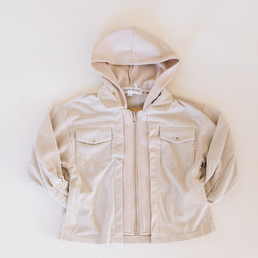 Textured Khaki Jacket - Child