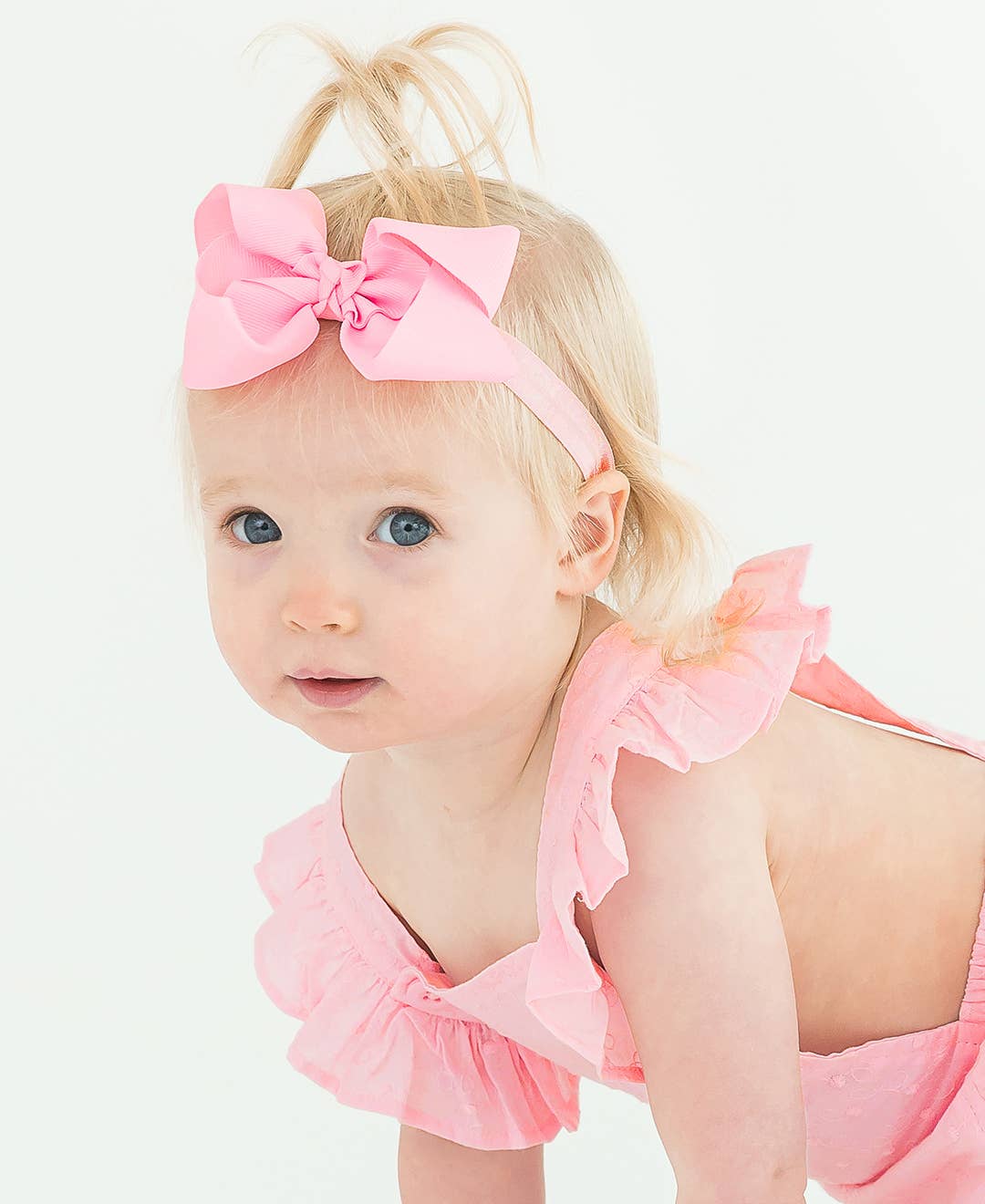 Girls Pink Bow Headband