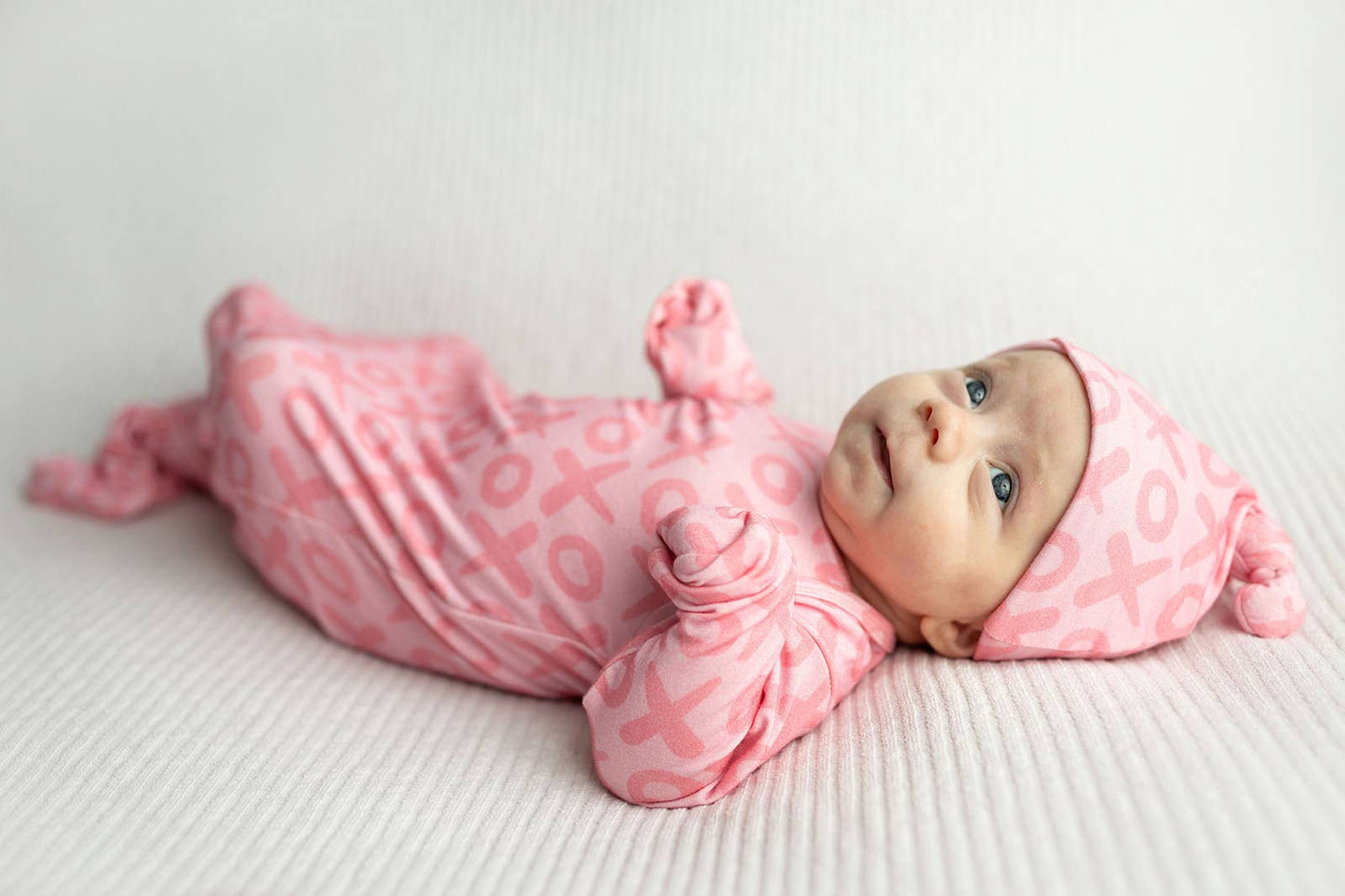 XOXO Love Valentine's Day Knotted Newborn Baby Gown