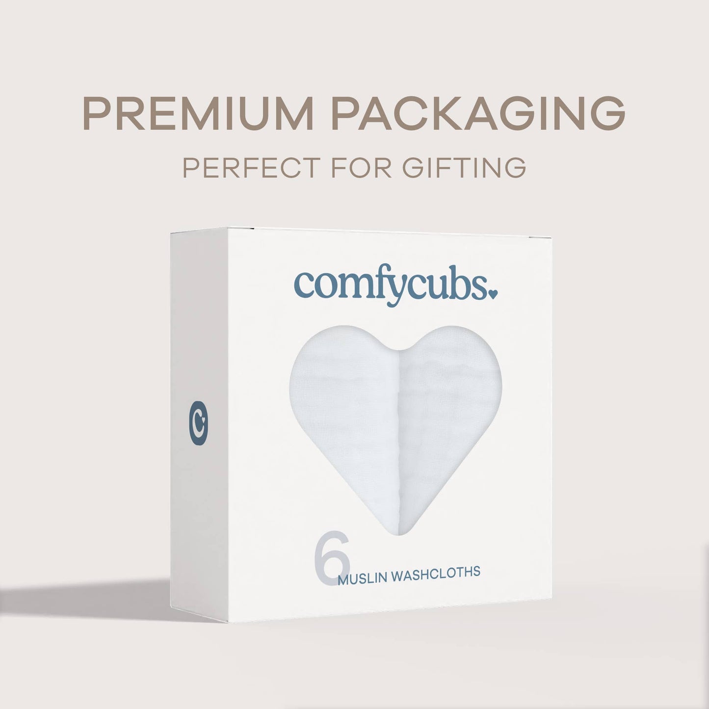 Baby Washcloths 100% Muslin Cotton by Comfy Cubs