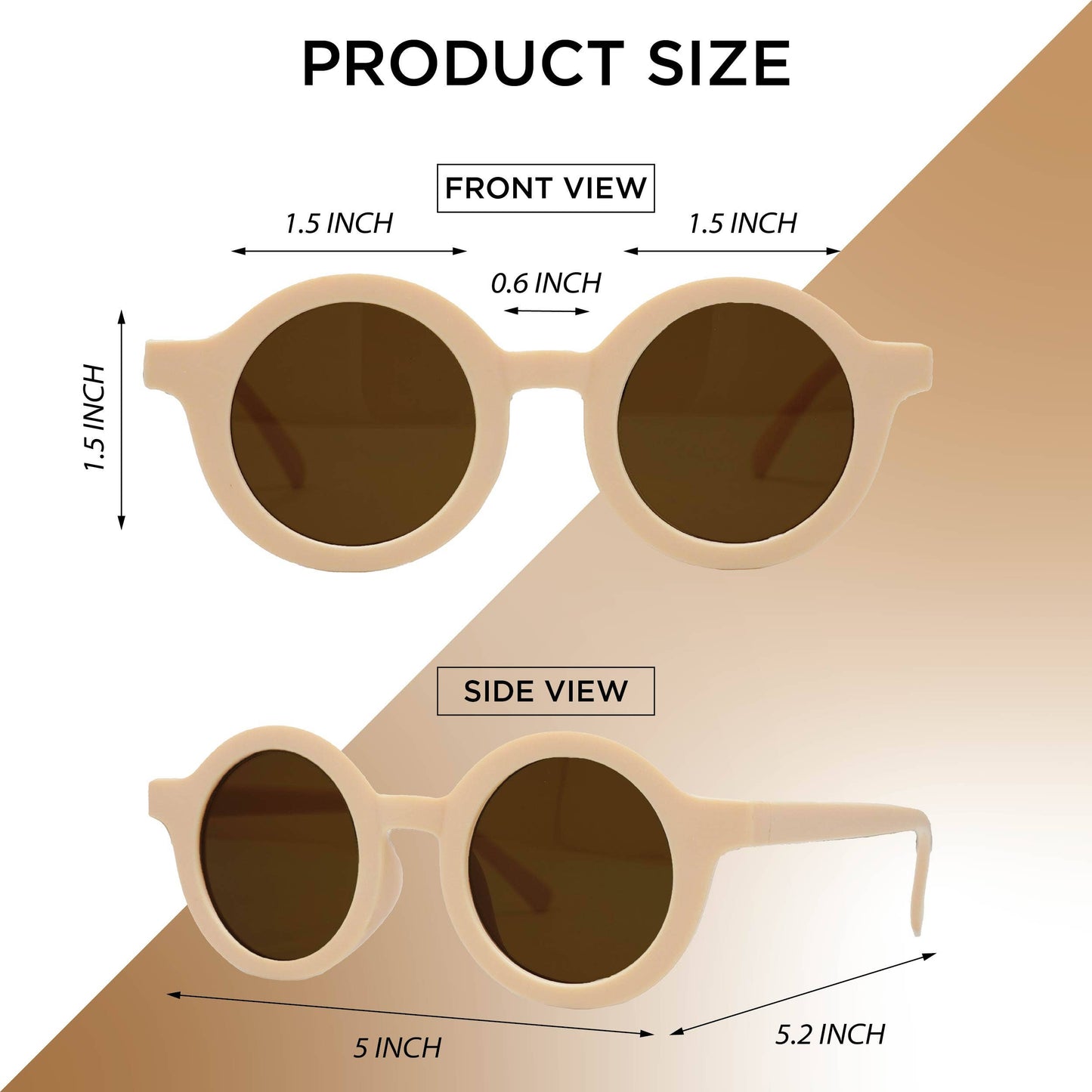 Kids Sunglasses - Leopard Brown (Round)