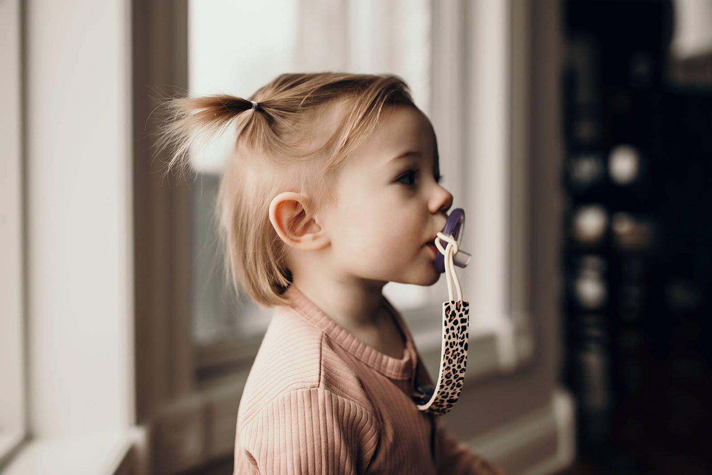 Leopard All Silicone Modern Pacifier Clip