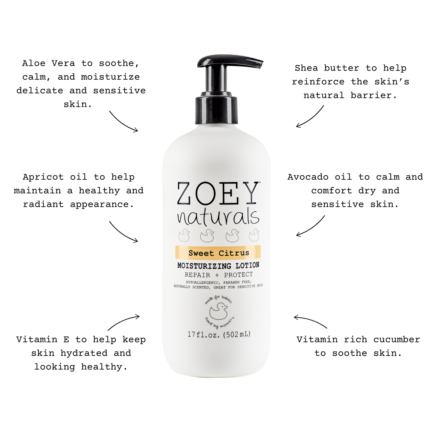 Sweet Citrus Moisturizing Lotion - 17oz