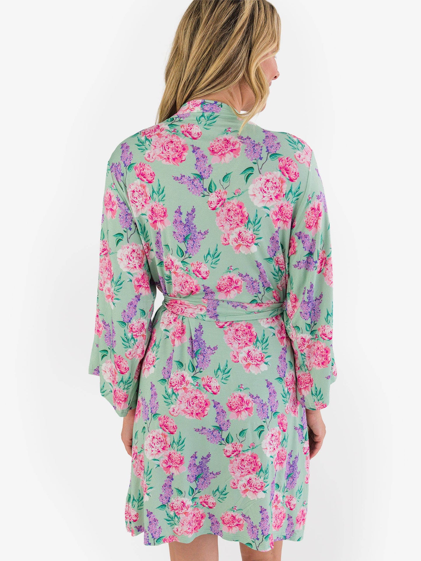 SoftSnooze™ Women's Bamboo Viscose Sage Garden Mommy & Me Maternity Robe