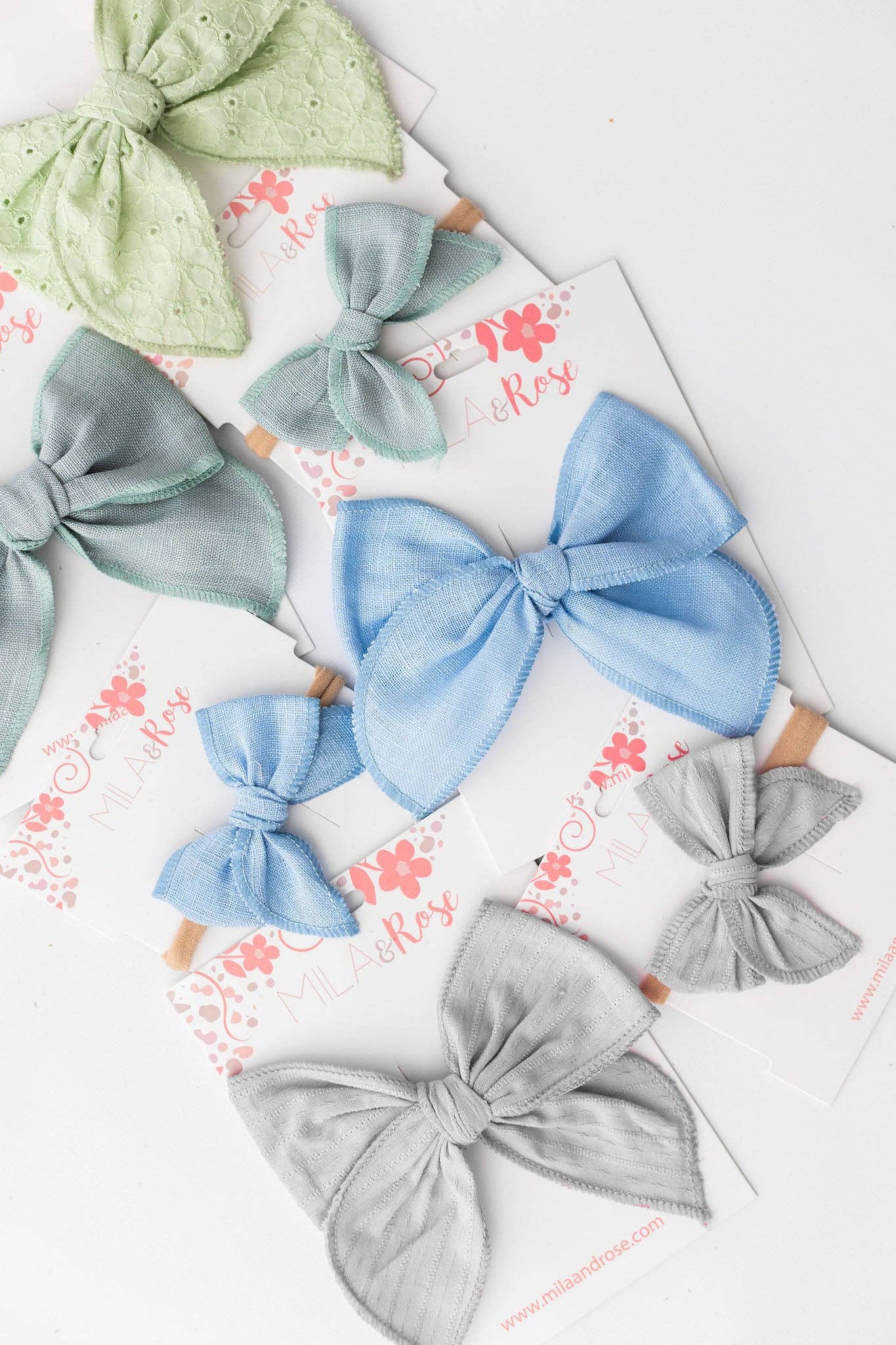 Classic Hair Bow - Bluebird