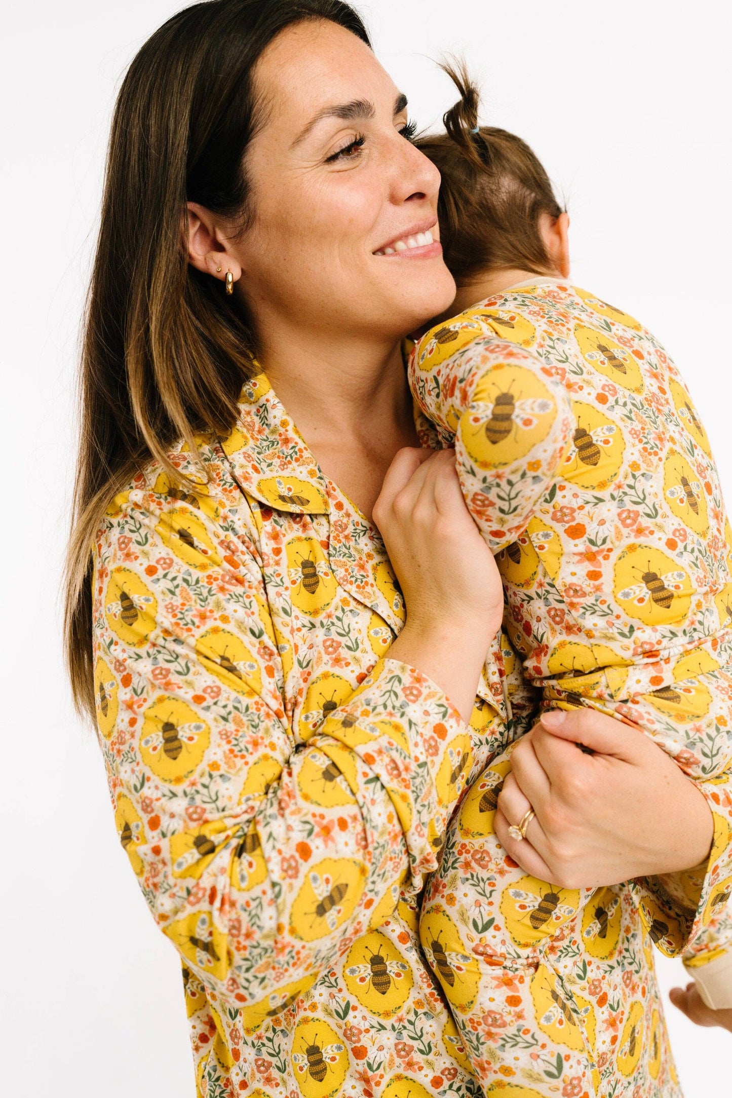 Sweet Bee Women's Button Up Long Sleeve Set