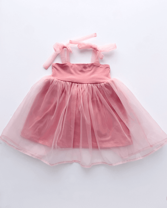 Corrin Tulle Dress - Mauvelous Pink