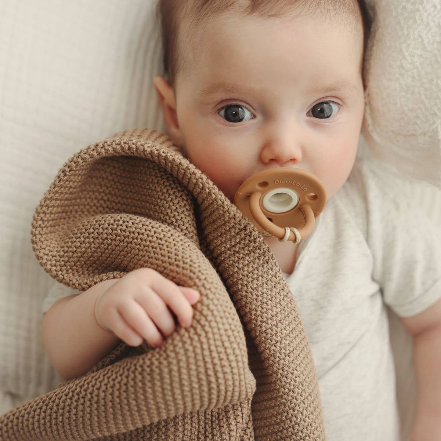 Heritage Knit 100% Organic Cotton Swaddle Baby Blanket