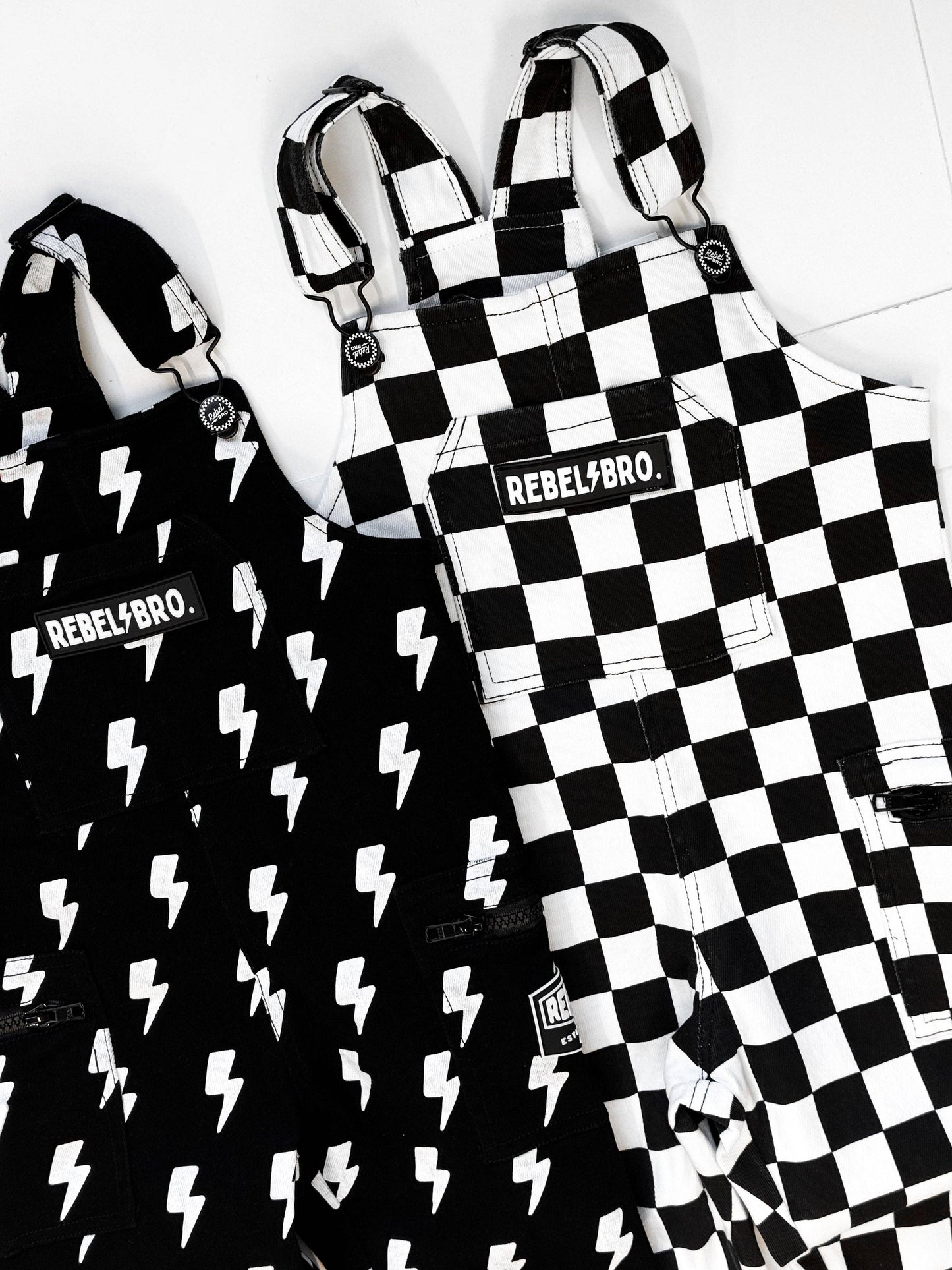 Live Fast Checkered Overalls in Venice